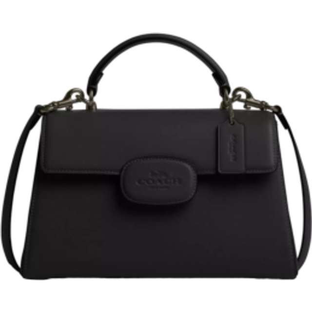 Coach Womens Eliza Top Handle with Leather Covered Closure - Black - One Size