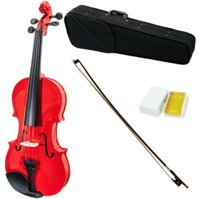 SKY Full Size VN202 Solidwood Red Violin Beautiful Craftsmanship with Brazilwood Bow and Lightweight Case