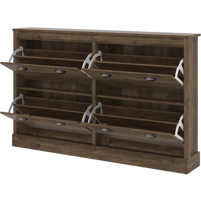 Bristol 4 Flip Door Shoe Storage - Knotty Oak (24)