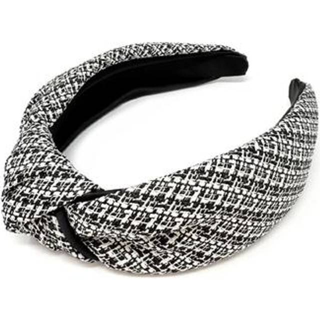 allydrew Wide Knotted Headbands  Top Knot Headbands for Women  Black Tweed