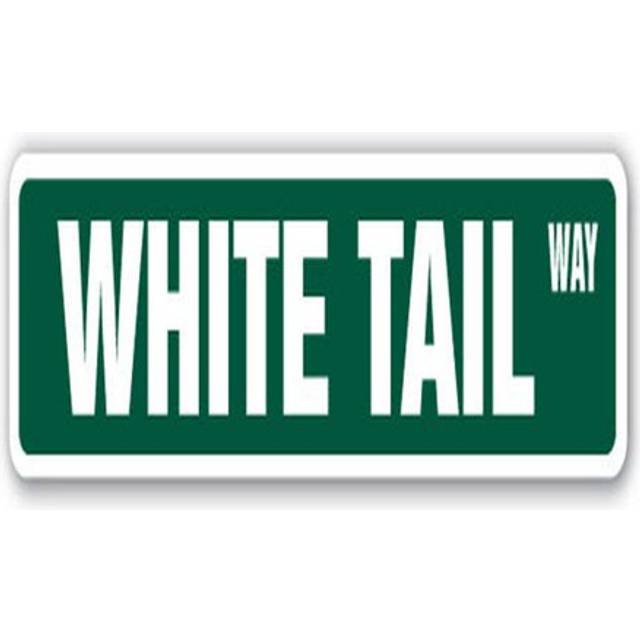 SignMission SS-624-WHITE TAIL 24 in. White Tail Street Sign - Deer Doe Hunter Wild Animal