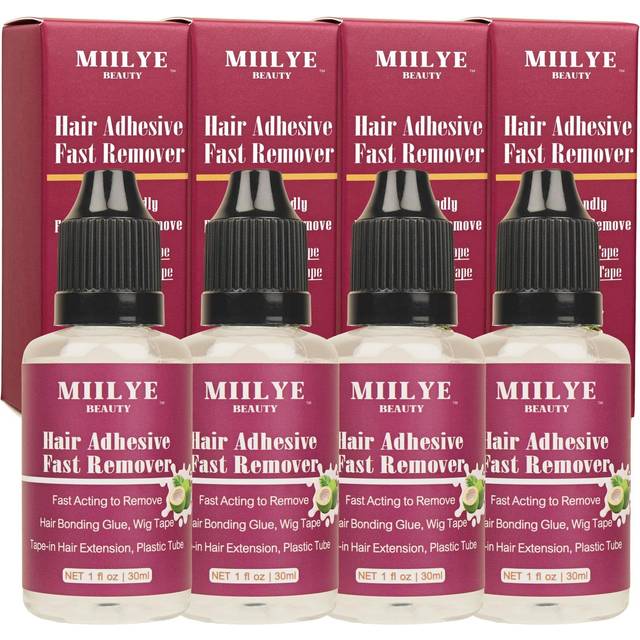 Tape-in Hair Extension Remover (Pack of 4 Bottles)  Fast Acting Wig Glue Remover for Hair Wig Tape and Double-Sided Hair Extensions Tape Removal  Prec