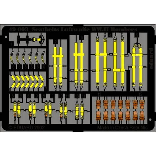 Eduard Accessories - 49003 Model-Making Accessory Seatbelts Luftwaffe Ww. II Bombers