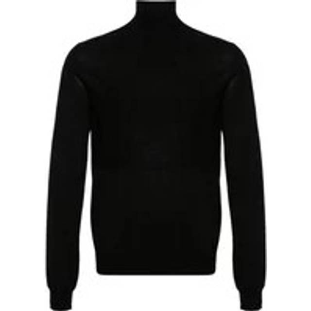 Jil Sander, Turtlenecks, male, Black, M, Fine Knit Jumper Roll Neck