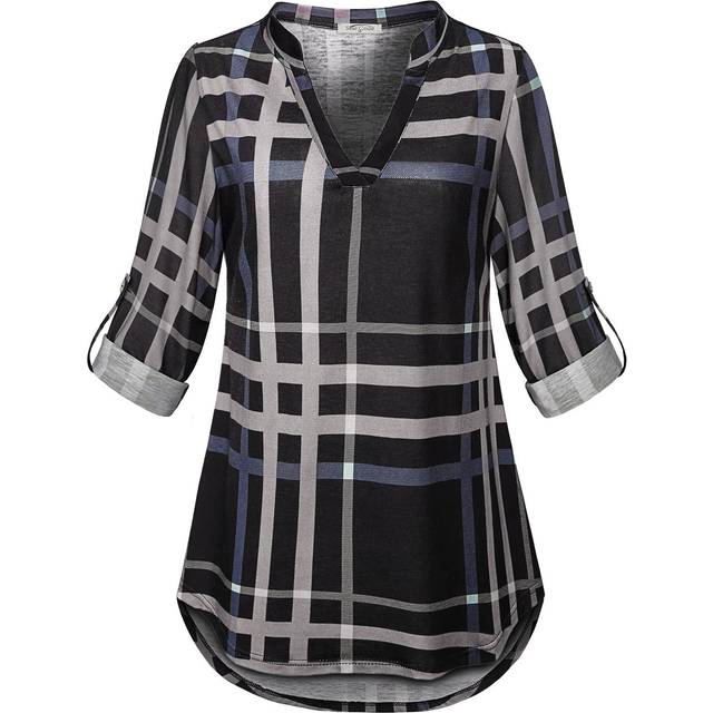 SeSe Code Fall Shirts for Women 2023  Ladies 3/4 Sleeve Business Casua