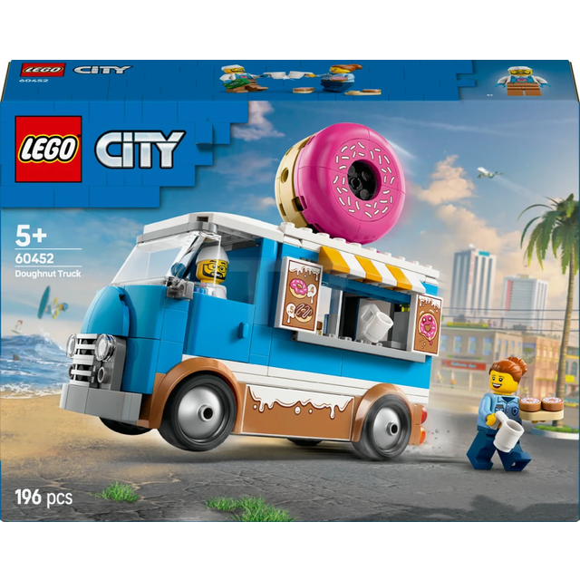 Lego City Doughnut Truck Set With Toy Food 60452 - One Colour