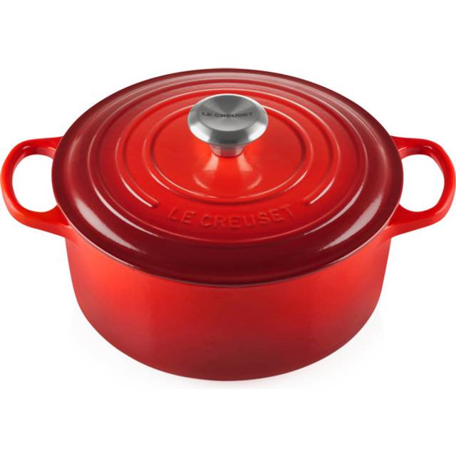 Le Creuset Cast Iron Round Casserole - Cerise (30cm / 8.1L)