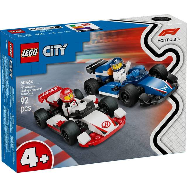 Lego City F1 Williams Racing & Haas Race Cars Set 60464