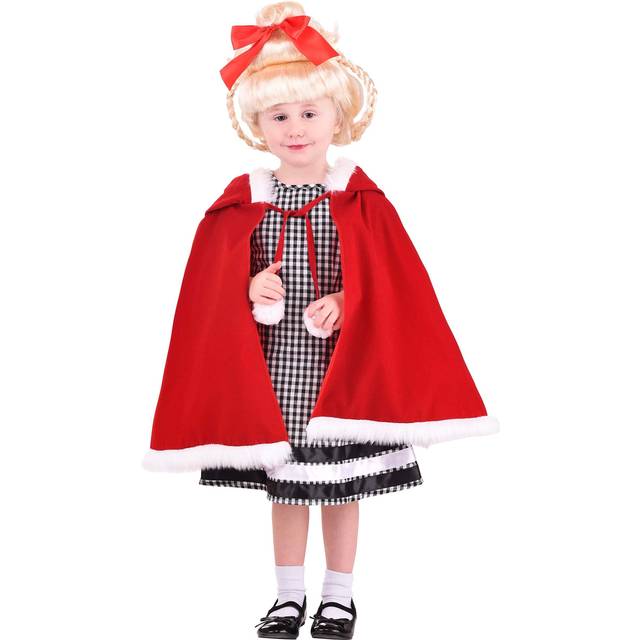 Dr. Seuss Toddler Cindy Lou Who Dress Costume | How the Grinch Stole Christmas Costumes - Gray&#47;Red (18mo)