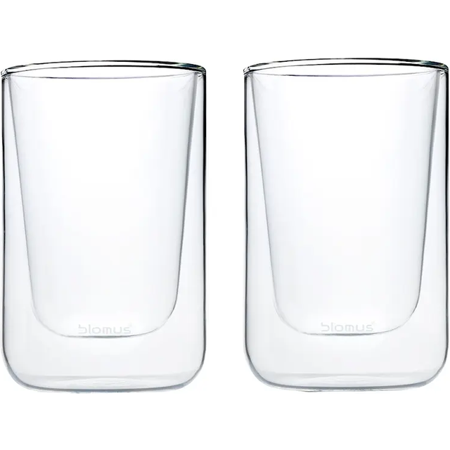 blomus Nero insulating cappuccino glass 2-pack Clear