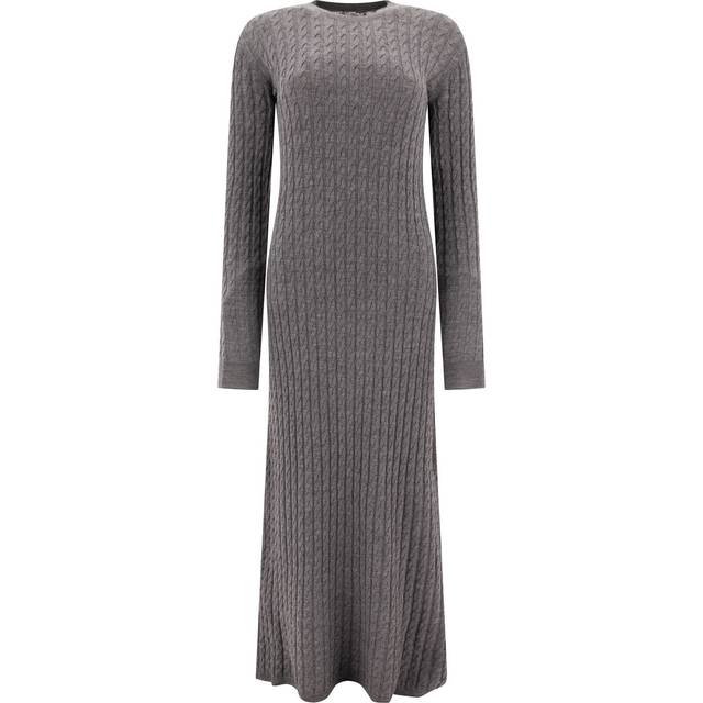 TOTEME Gray Cable Knit Maxi Dress - GREY MELANGE 074 - M