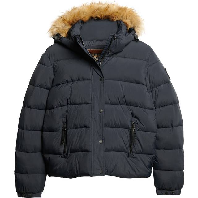 Superdry for woman. W5011569A Quilted Jacket Short navy (S), Casual, Polyester, Sustainable