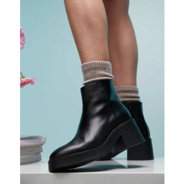 BIMBA Y LOLA – Svarta ankelboots med låg klack-Svart/a