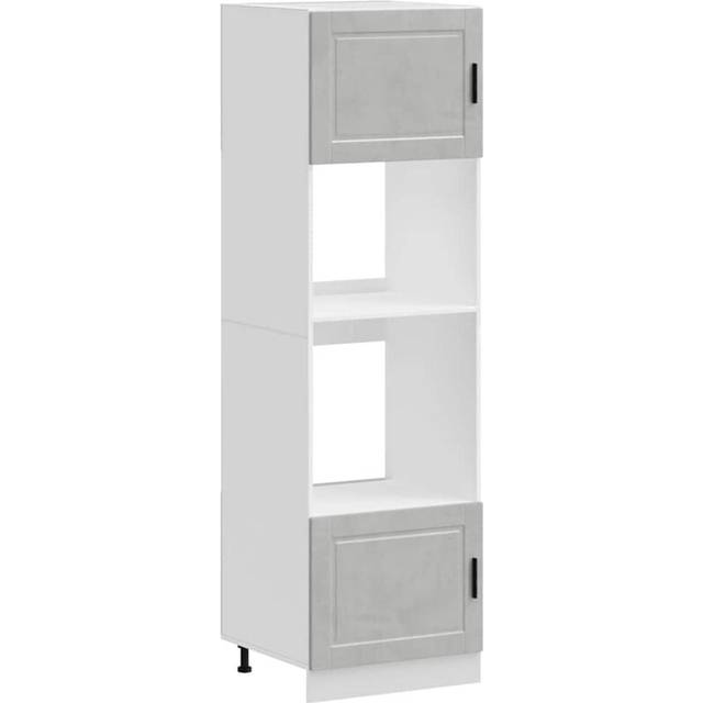 vidaXL Oven Cabinets 2 pcs Porto Concrete Grey Engineered Wood oven unit