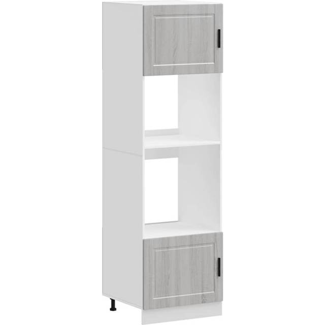 vidaXL Oven Cabinets 2 pcs Porto Grey Sonoma Engineered Wood