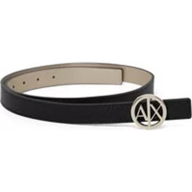 Armani Exchange Reversible Belt - Black/gold, Black, Size 85, Women
