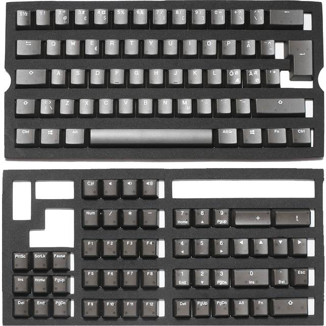 Ducky Aura Keycaps Set Nordisk Layout - Svart
