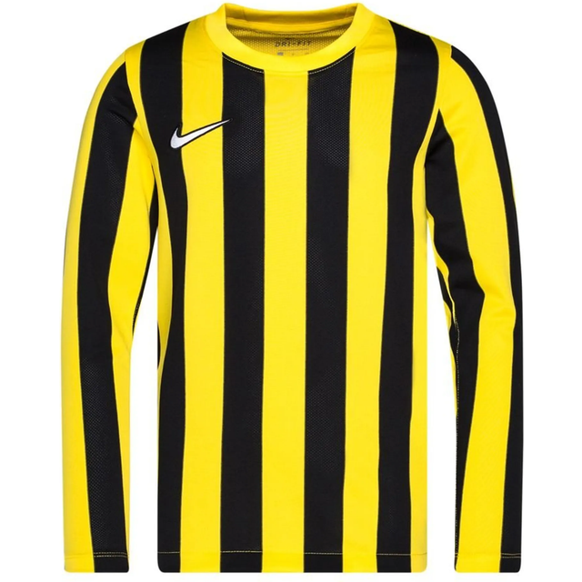 Nike Matchtröja Dri-FIT Striped Division IV - Gul/Svart/Vit Långärmad Barn - ['Gul'] (L: 147-158 cm)