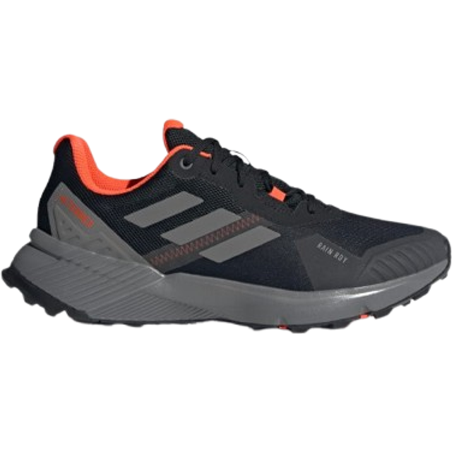 adidas För Män Terrex Soulstride RAIN.RDY Trail Running Shoes, core black/grey four/solar red, 40 EU