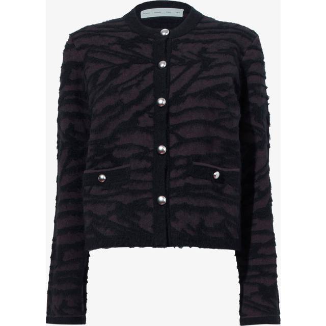 Josephine Brushed Knit Jacket - HICKORYBLACK - XX-Small