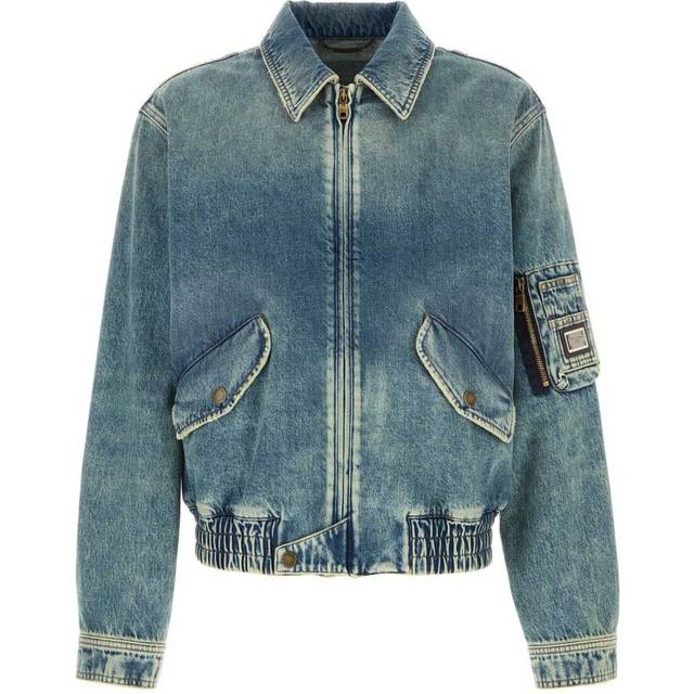 Dolce & Gabbana Women's Denim Bomber Jacket in Blue | Size 50 | G9BKNDG8ME5 Color S9001 (50)