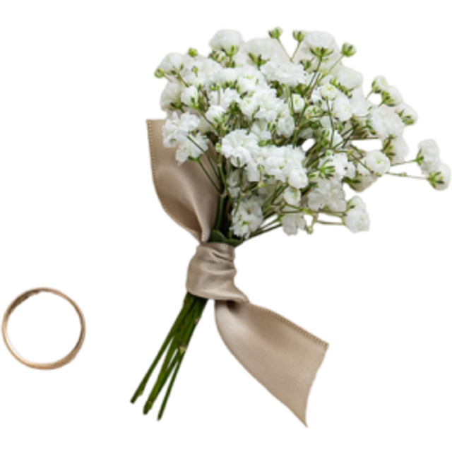 Corsage brudslöja