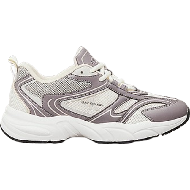 CK JEANS Dam Retro Tennis MESH ML YW0YW01807 sneakers, Grå (Stormfront/Creamy White/Tapioca), 6 UK, Grå stormfront krämig vit tapioka, 39 EU