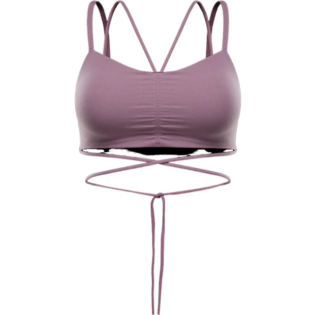 Nike Zenvy Strappy Wrap Women's Light-Support Padded Sports Bra - Purple - Nylon/Elastane - XL