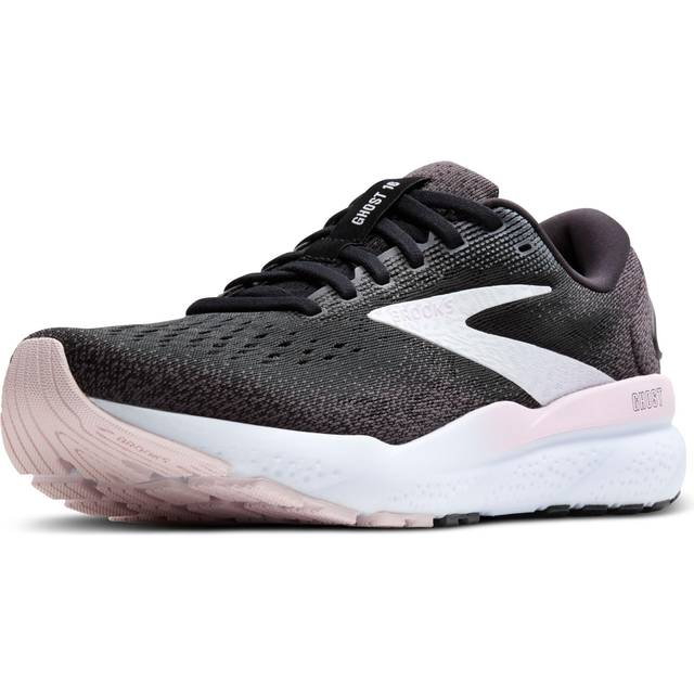 Brooks Ghost 16 sneakers för kvinnor, svart/vit/orkidé Ice, 38 EU, Svart vit orkidé is, 38 EU