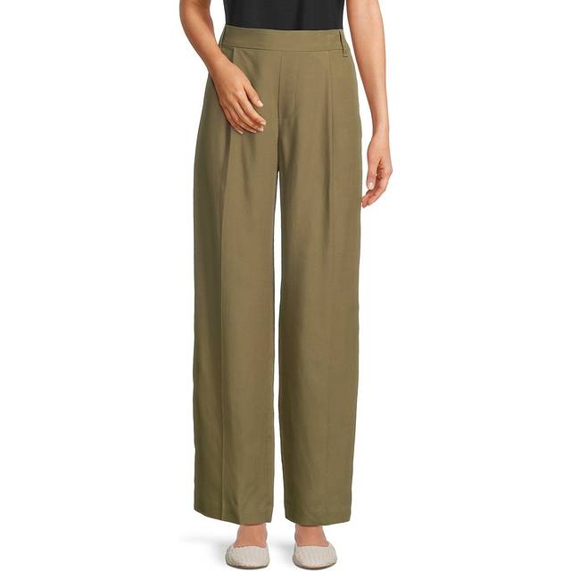 Vince Straight Leg Linen-Blend Pant