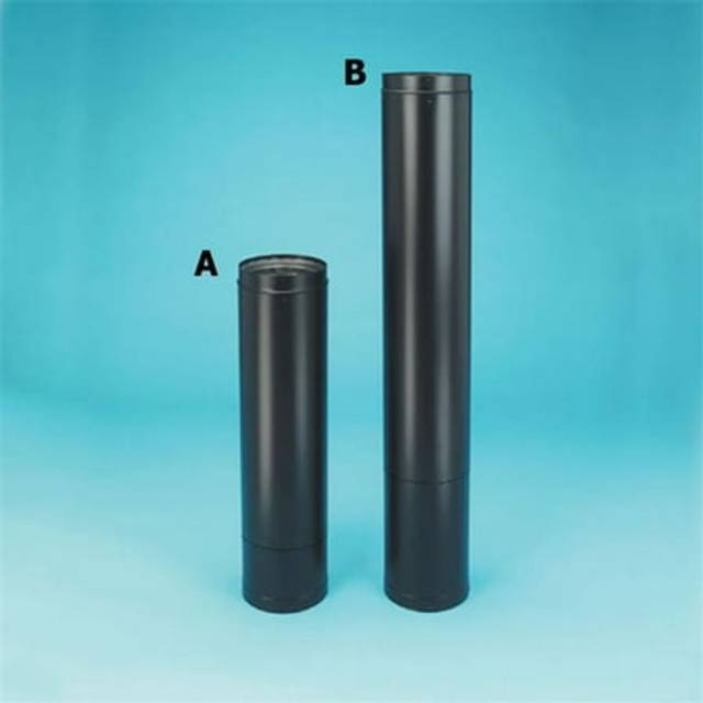 M & G Duravent 6DVL-46TA 6 Inch  Dura-Vent DVL Adjustable 29 Inch -48 Inch   Double-Wall Black Pipe