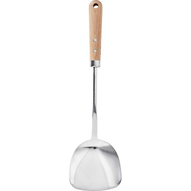 VARDAGEN stekspade för wok, rostfritt stål/bok, 36 cm