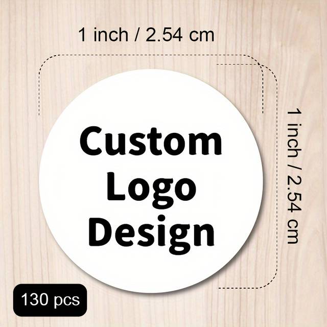 TEMU Custom 96pcs Transparent Logo Stickers - Personalized Circle Labels For Business, Weddings & Birthdays | In Sizes 1", 1.57", 2", 2.5", 3", Custom Stickers