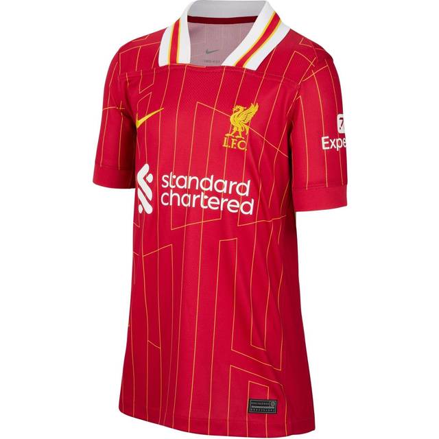 Liverpool F.C. 2024/25 Stadium Home Older Kids' Nike Dri-FIT Football Replica Shirt - Red - Polyester - XS