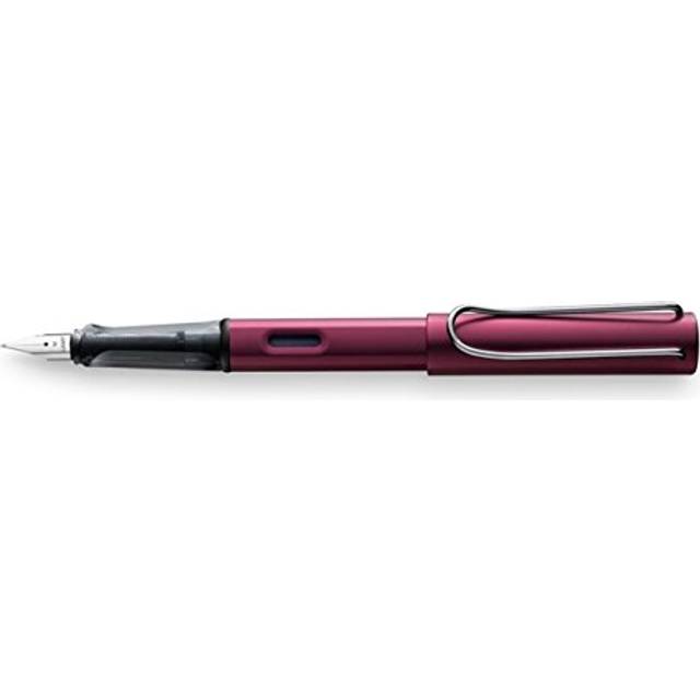 Lamy AL-Star Fountain Pen (M) & 5 Black Ink Cartridges (Black Purple)