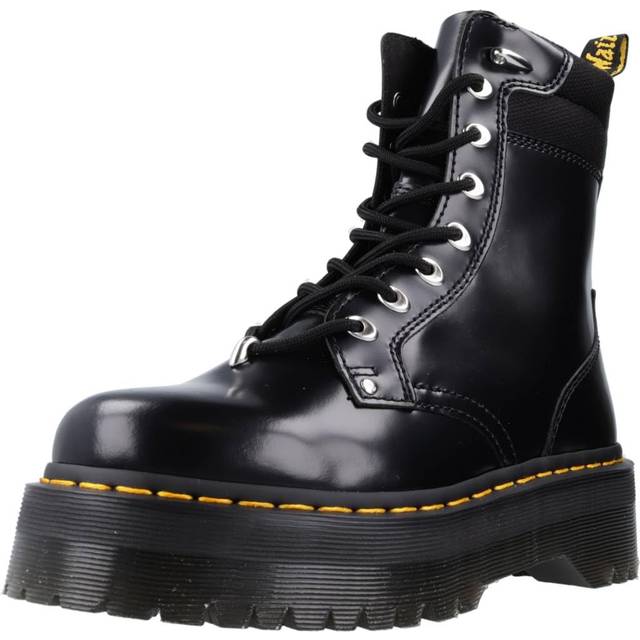 Dr. Martens Jadon II Boot Hardware Buttero Leather Platforms - Black (8)