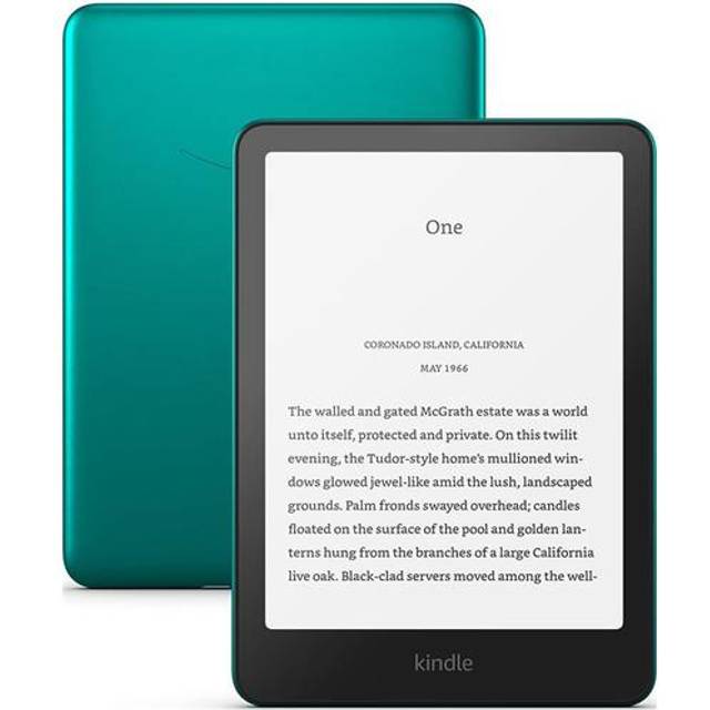 Amazon Kindle Paperwhite Signature Edition (32 GB) – Vår snabbaste Kindle med självjusterande frontljus, trådlös laddning och batteritid som räcker i veckor – Metallic Jade