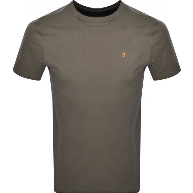 Farah Mens Mushroom Grey Danny Regular Fit T-Shirt - Beige - Medium