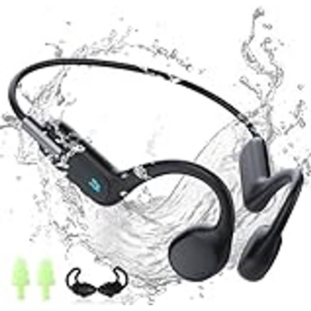 HIFI WALKER T10 Air, benljudhörlurar, IPX8 vattentäta hörlurar simning Open-Ear Bluetooth 5.3 sporthörlurar, 32 GB MP3-spelare undervatten sporthörlurar för simning cyklister löpning