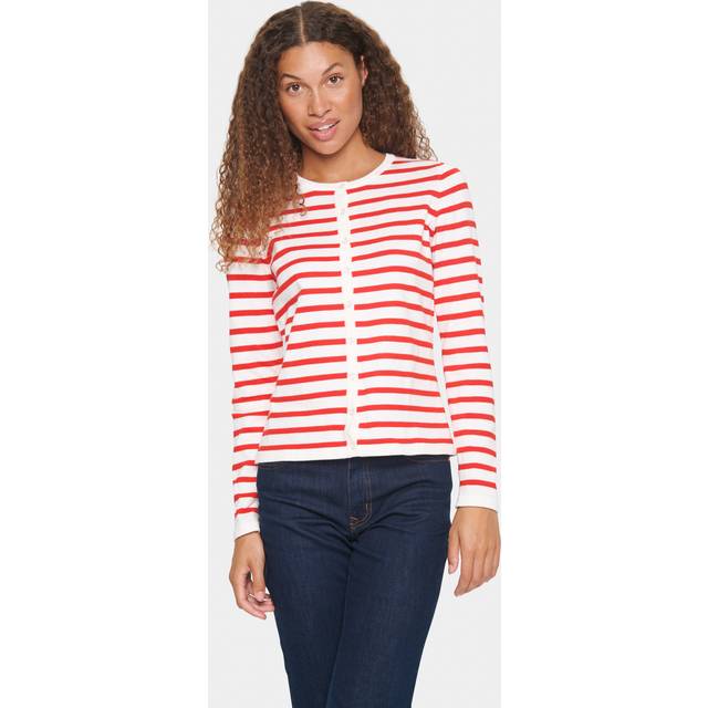 Saint Tropez Mila Slim Fit Stripe Cardigan