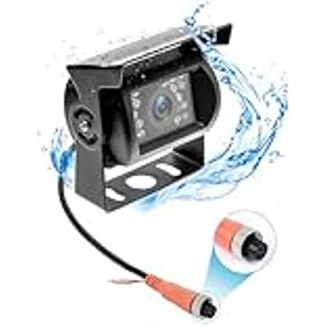 Backup Camera Camecho IR Night Vision without Guide Line Without Color Change Waterproof 4 Pin Aviation Connector Rear View Camera for