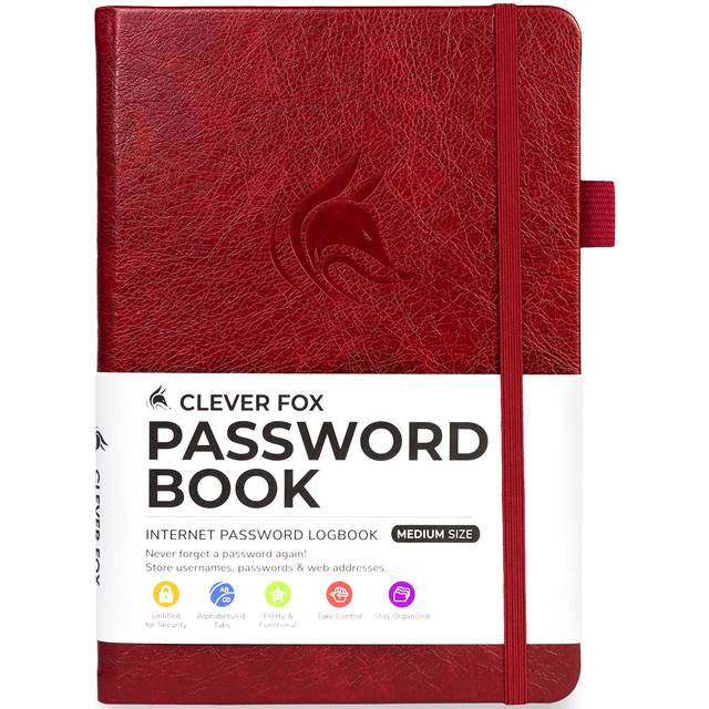 Clever Fox Password Book with tabs. Internet Address and Password Orga