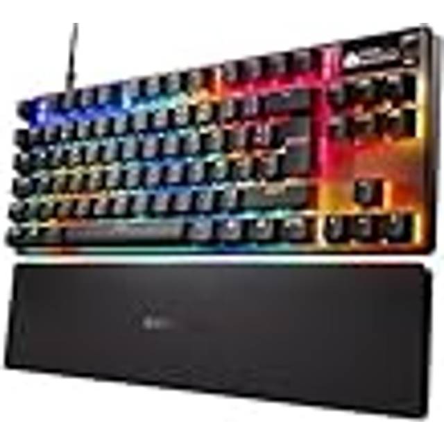 SteelSeries Apex Pro Gen 3 TKL - Hypermagnetiskt tangentbord för spel - OmniPoint 3.0 - Justerbar aktivering - Rapid Trigger - Skyddsläge - Rapid Tap/SOCD - OLED - RGB - PBT Keycaps - FR Layout AZERTY