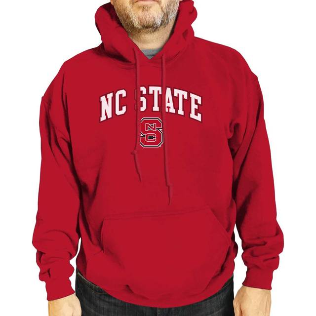 Campus Colors Adult Arch & Logo Soft Style Gameday Hooded Sweatshirt (NC State Wolfpack - Red  X-Large)