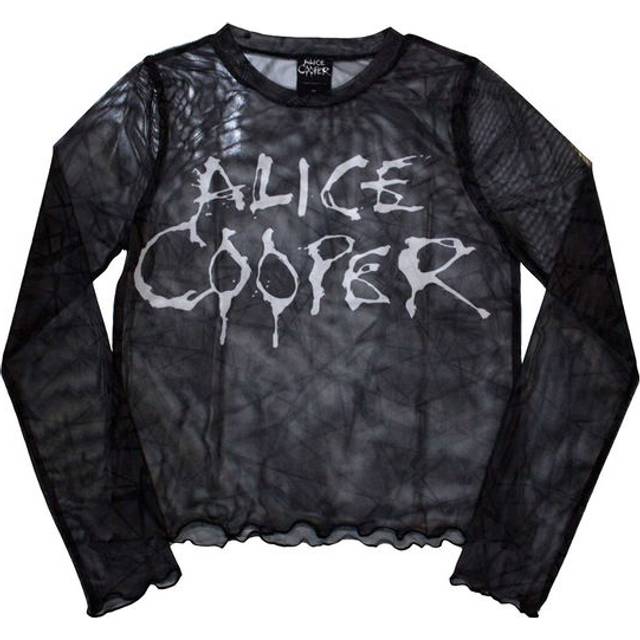 Ladies Alice Cooper Logo Mesh Crop Top Official Tee T-shirt Womens