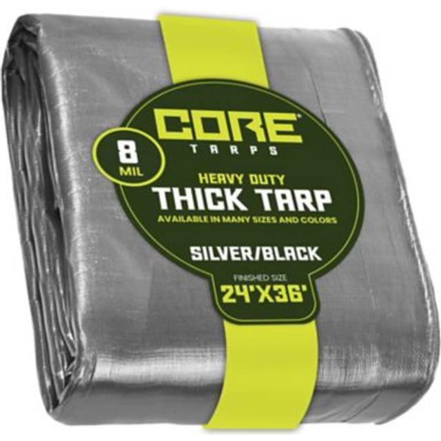 Core Tarps Heavy Duty 8 Mil Tarp Cover  Waterproof  UV Resistant  Rip and Tear Proof  Poly Tarpaulin with Reinforced Edges for Roof  Camping  Patio  P