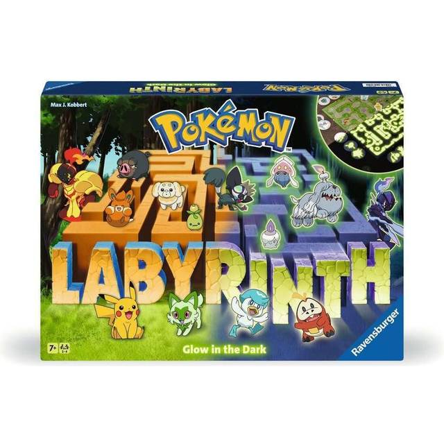 Ravensburger 22705 - Pok?mon Labyrinth Glow in The Dark - Sliding Fun with Your Favorite Pok?mon - Playable in Light and Dark for 2-4 Players Ages 7 a