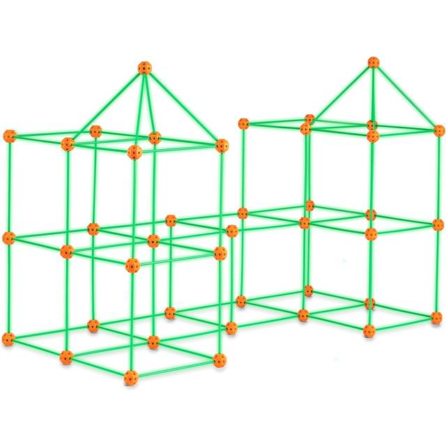Fort Building Kit for Kids, 140PCS Glow in The Dark stem Building Toys, Educational Gift for 4 5 6 7 8+ Year Old Boys & Girls Indoor Outdoor Play