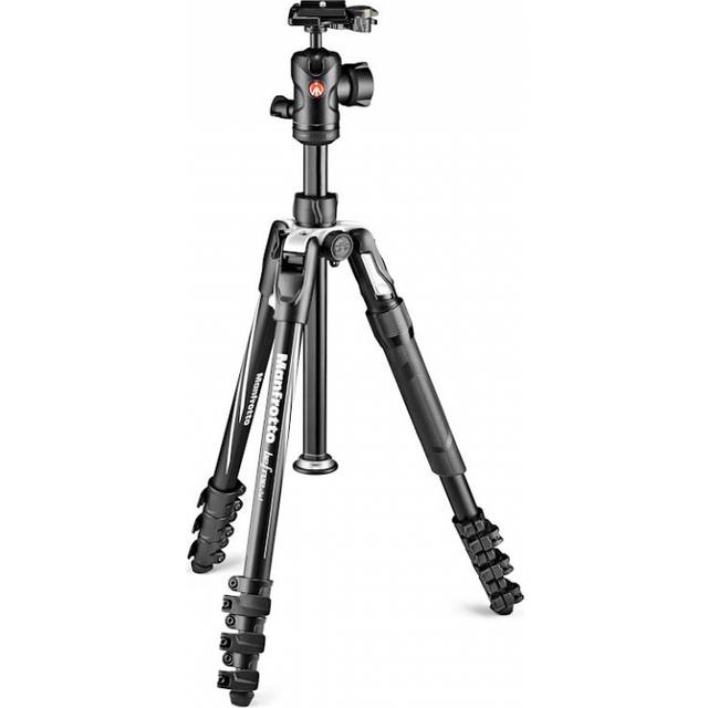 Manfrotto MKBFRLA4B-BHM Befree Advanced 2N1 Travel Tripod med monopod, Lever Lock, Tripod Bag, Plate och bollhuvud ingår för Canon, Nikon, Sony, DSLR, CSC, Mirrorless, Upp till 9 kg, aluminium