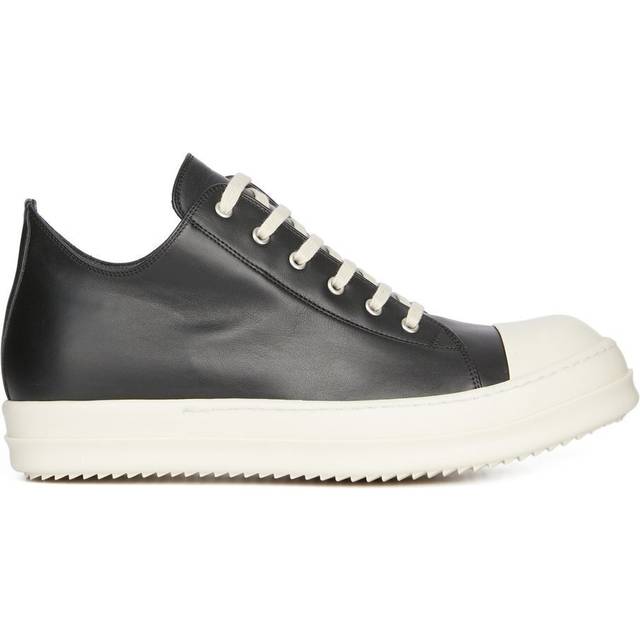 Rick Owens Black Low Sneakers - 911 Black/Milk/Milk - IT 35